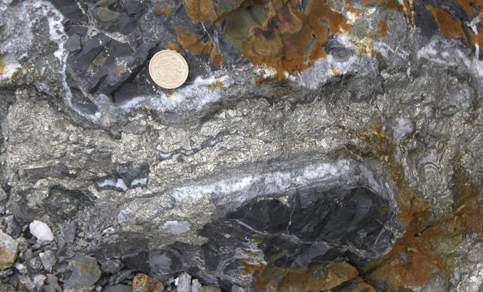 ore vein at Parys Mountain copper mine